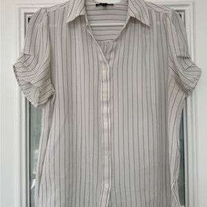 Striped Button-Up Blouse